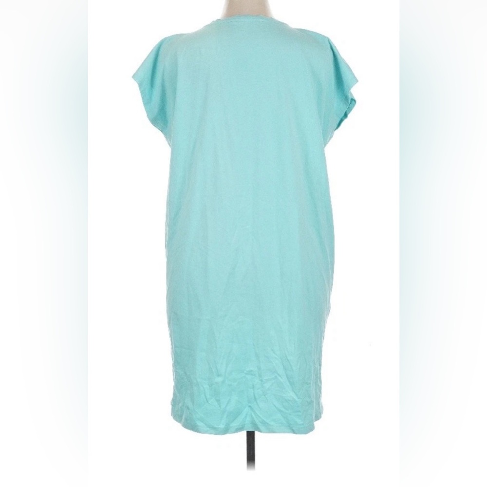 Lot of 3 perfect XL Eileen Fisher spring/summer dresses 48” B aqua grey camel - Picture 2 of 12